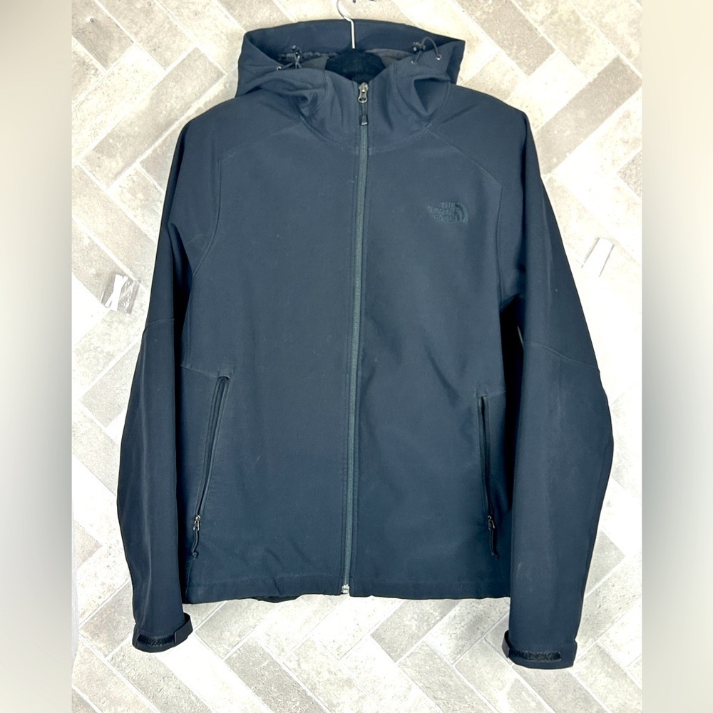 North Face Men’s Large fleece lined jacket Black